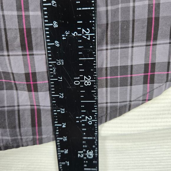 Hugo Boss Slim Fit Purple Plaid Long Sleeve Button Up Shirt Men's Size Medium - Picture 5 of 7